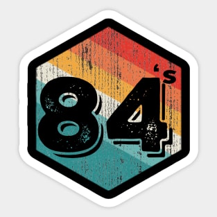 Vintage 1984 Retro Legendary, Birthday Sticker